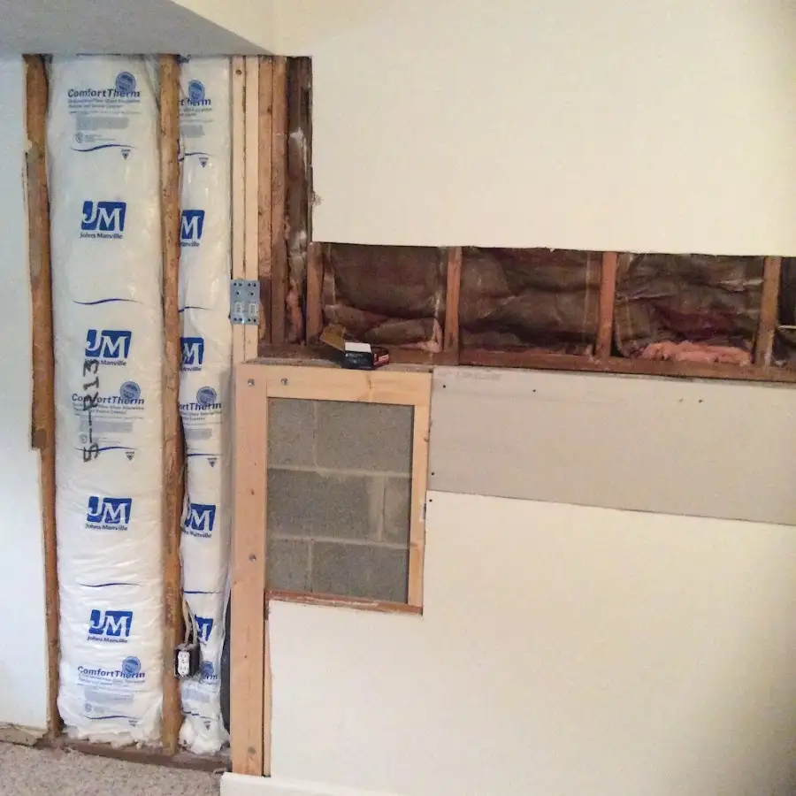 Wall insulation replacement during Contents Cleaning & Restoration in Brookfield